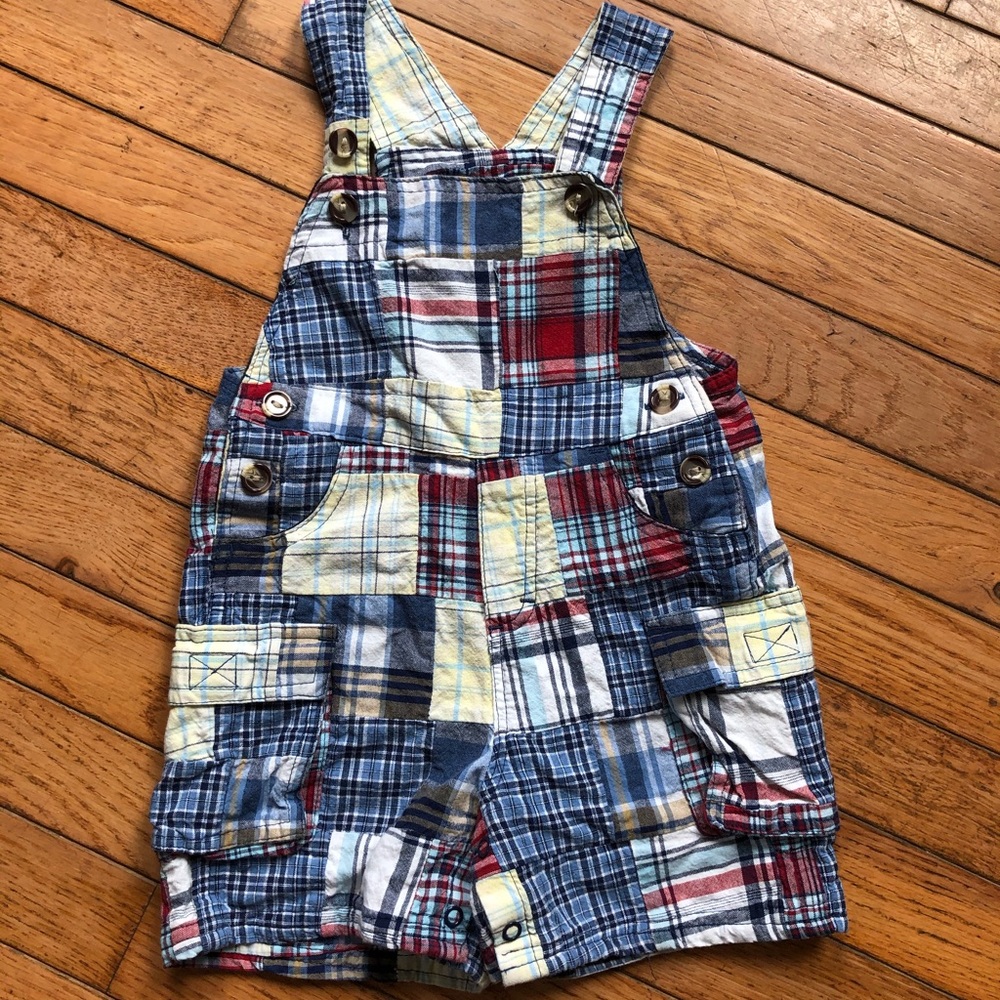 Colorful & Cute! Plaid Overalls